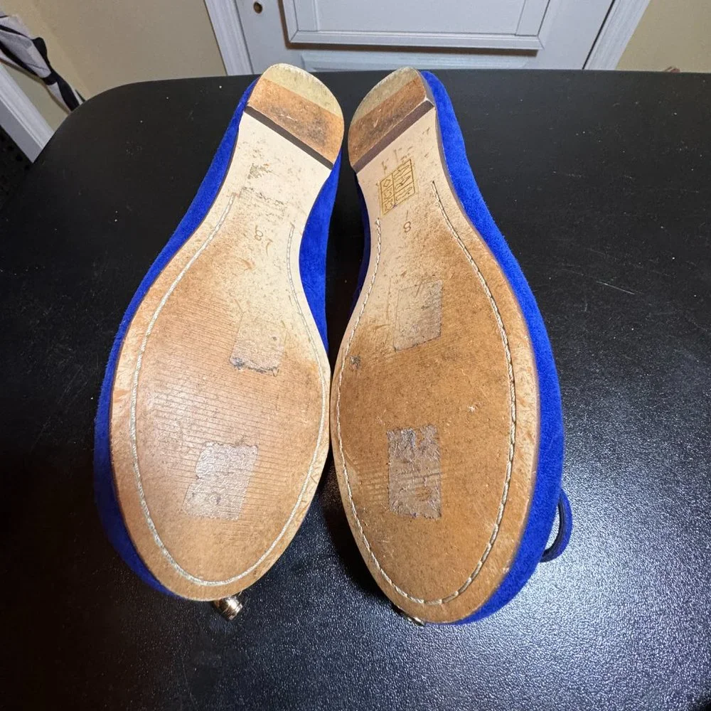 Jeffrey Campbell royal blue suede size 8  flats loafers